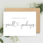 The Best Gifts come in Small Packages Pregnancy Announcement A5 Card with envelope, Family Announcement, Pregnancy Reveal, Best Gifts Card