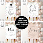 PERSONALISED A1 A2 or A3 Black and White Bow Welcome to our Wedding PRINTED foamex Welcome Sign Elegant minimal sign decor