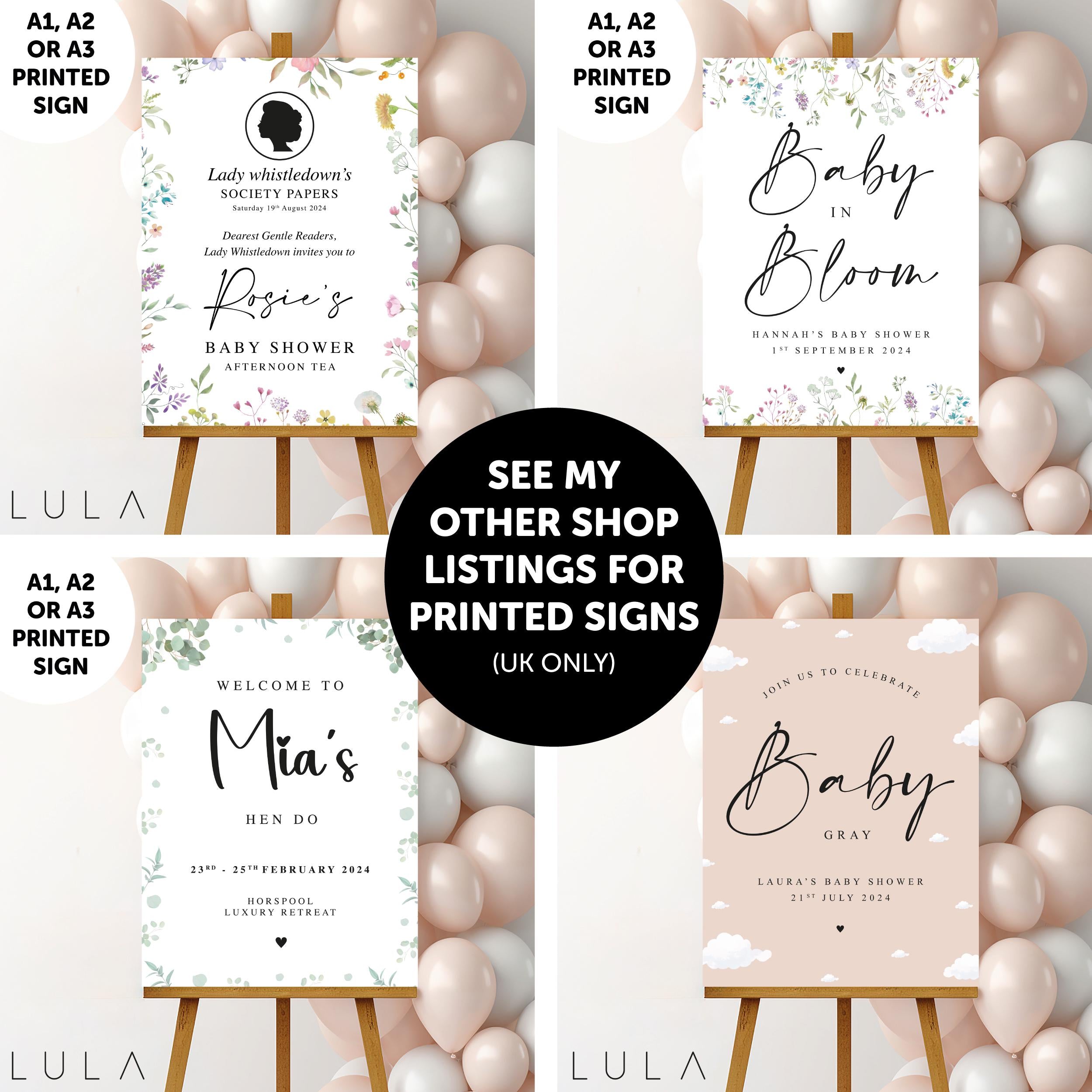 PERSONALISED A1 A2 or A3 Black and White Bow Welcome to our Wedding PRINTED foamex Welcome Sign Elegant minimal sign decor