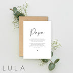 Papa to be Poem Pregnancy Announcement A5 Card with envelope, Pregnancy Reveal, Papa to be, Grandparent to be Reveal Card Announcement
