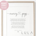 PERSONALISED Nanny and Pops Poem A4 PRINT, Nanny and Pops Gift, Grandparent Poem Gift Grandparents Grandparent Christmas Gift Nanny, Pops