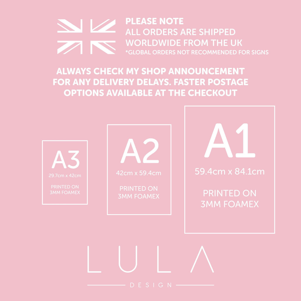 PERSONALISED A1 A2 or A3 Black and White Bow Welcome to our Engagement PRINTED Foamex Welcome Sign Elegant minimal sign decor