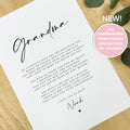 PERSONALISED Grandma Poem A4 A5 PRINT, Grandma Gift Grandparent Poem Christmas Gift, Present to Grandma from Grandchild Grandchildren