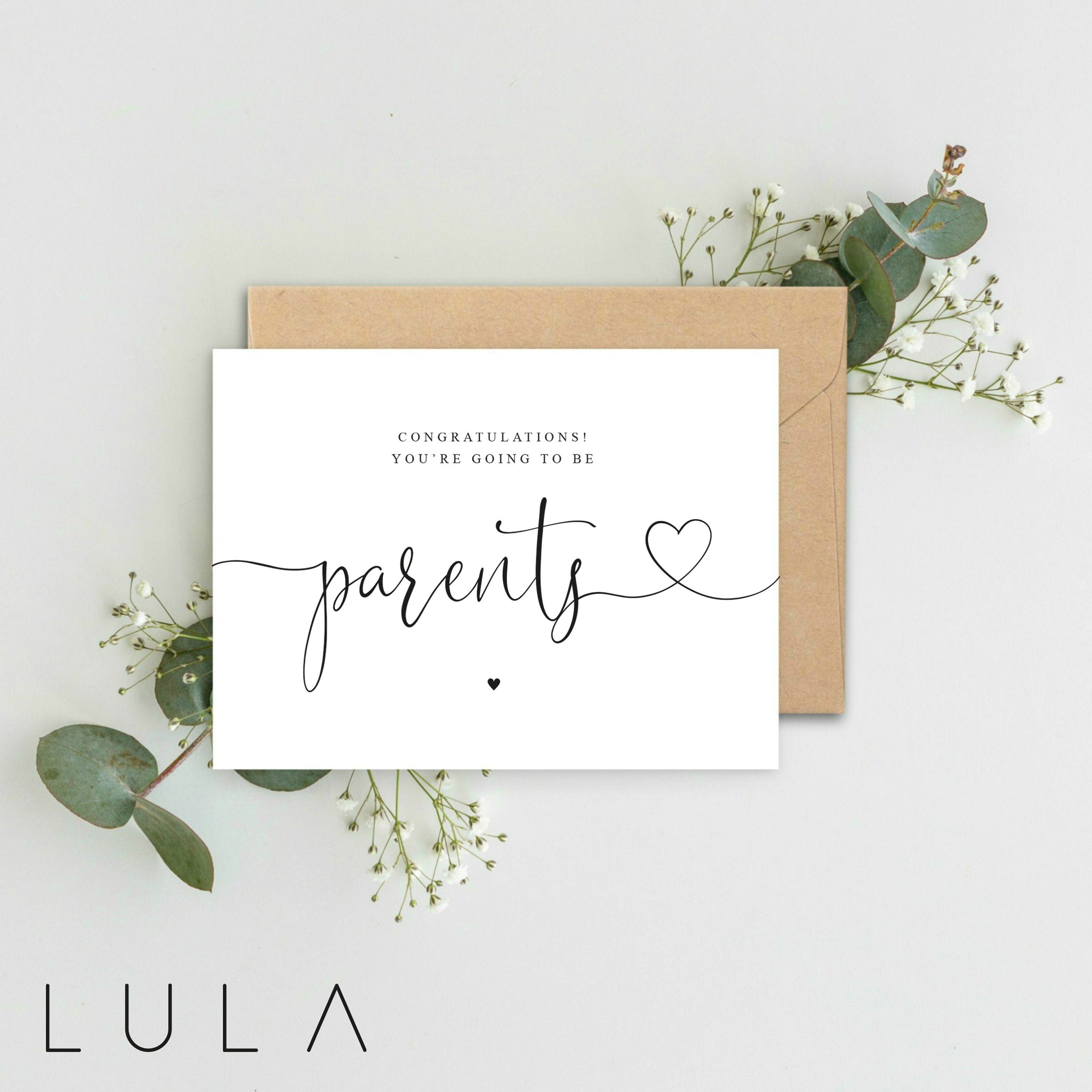 Congratulations Parents to be Gift A5 Greeting Card with envelope, Baby Shower Card, Parents to be Card, New Baby Card, Pregnancy Card