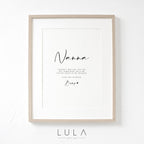 NANNA Love from Bump A4 or A5 PRINT, Pregnancy Announcement, Bump to Nanna Gift, Nanna Love Bump Gift, New Grandparent Gift Announcement