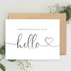 Somebody would like to say HELLO Pregnancy Announcement A5 Card with envelope, Family Announcement, Pregnancy Reveal, Unique Reveal Card