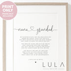 PERSONALISED NANA and Grandad Poem A4 A5 PRINT, Nana Grandad Gift, Grandparent Poem, Gift for Grandparents Grandparent Christmas Gift Print