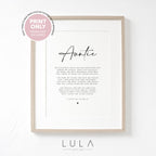 PERSONALISED Auntie Poem A4 Unframed PRINT from Niece Nephew Auntie Birthday Christmas Gift, Niece Nephew Auntie Christmas Gift Auntie Print