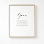 Gran to be Poem from Bump A4 or A5 PRINT, Pregnancy Announcement, To Gran Love Bump Gift, New Grandparent Announcement, Gran to be, New Gran