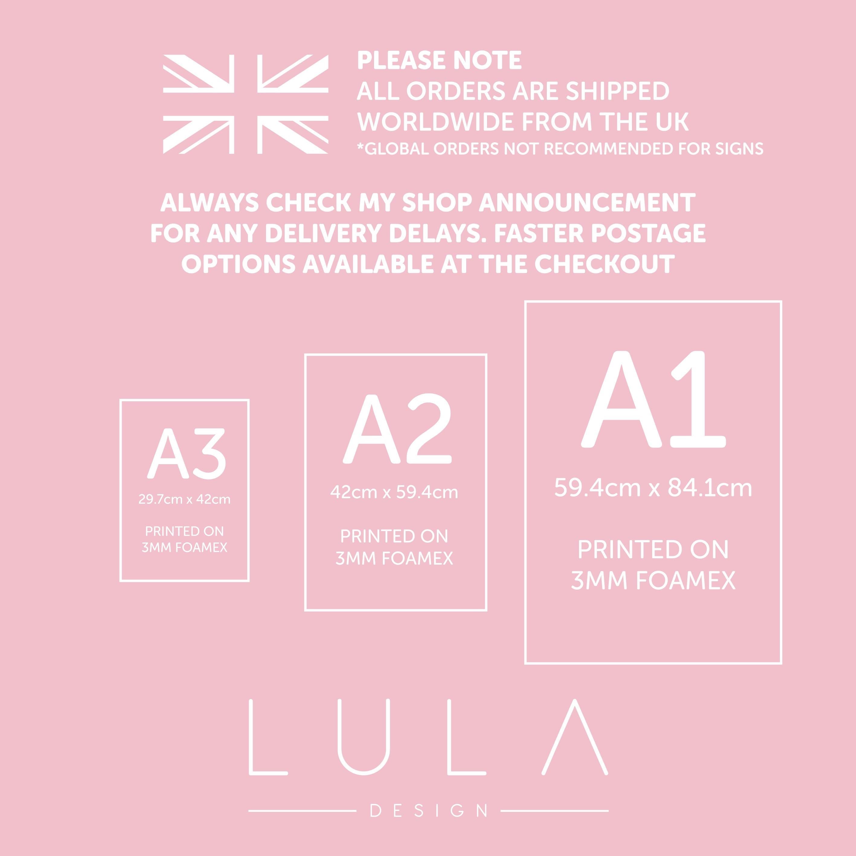 PERSONALISED A1 A2 or A3 Black White Pink Blue Bow Welcome Baby Shower PRINTED Welcome Sign or DIGITAL download Elegant minimal sign decor