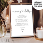 PERSONALISED Mummy and Daddy to be Poem from Bump or Twins A4 PRINT New Parents to be Christmas Gift Pregnancy Reveal Mummy & Daddy to be