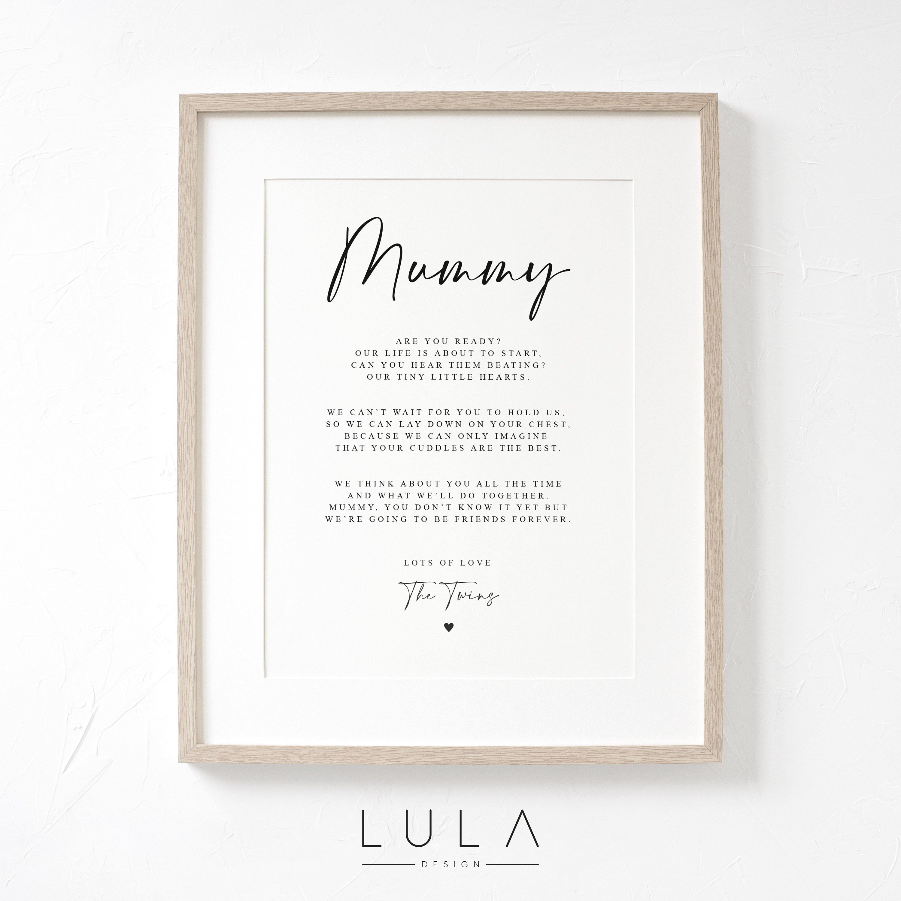 Personalised Mummy to be Poem from Bump UNFRAMED A4 PRINT Mum to be Mothers Day, Pregnancy Gift, Mum, From Bump Mummy to be Gift New Mum