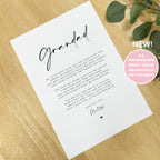 PERSONALISED Grandad Poem A4 UNFRAMED PRINT, Grandad Poem Print Gift from Grandchild Grandchildren, Grandparent Poem, Grandad Christmas Gift