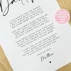 PERSONALISED Daddy Poem A4 PRINT- Fathers Day Poem Gift, Daddy Birthday Gift, Fathers Day Print for Daddy from Child Children, Daddy Gift