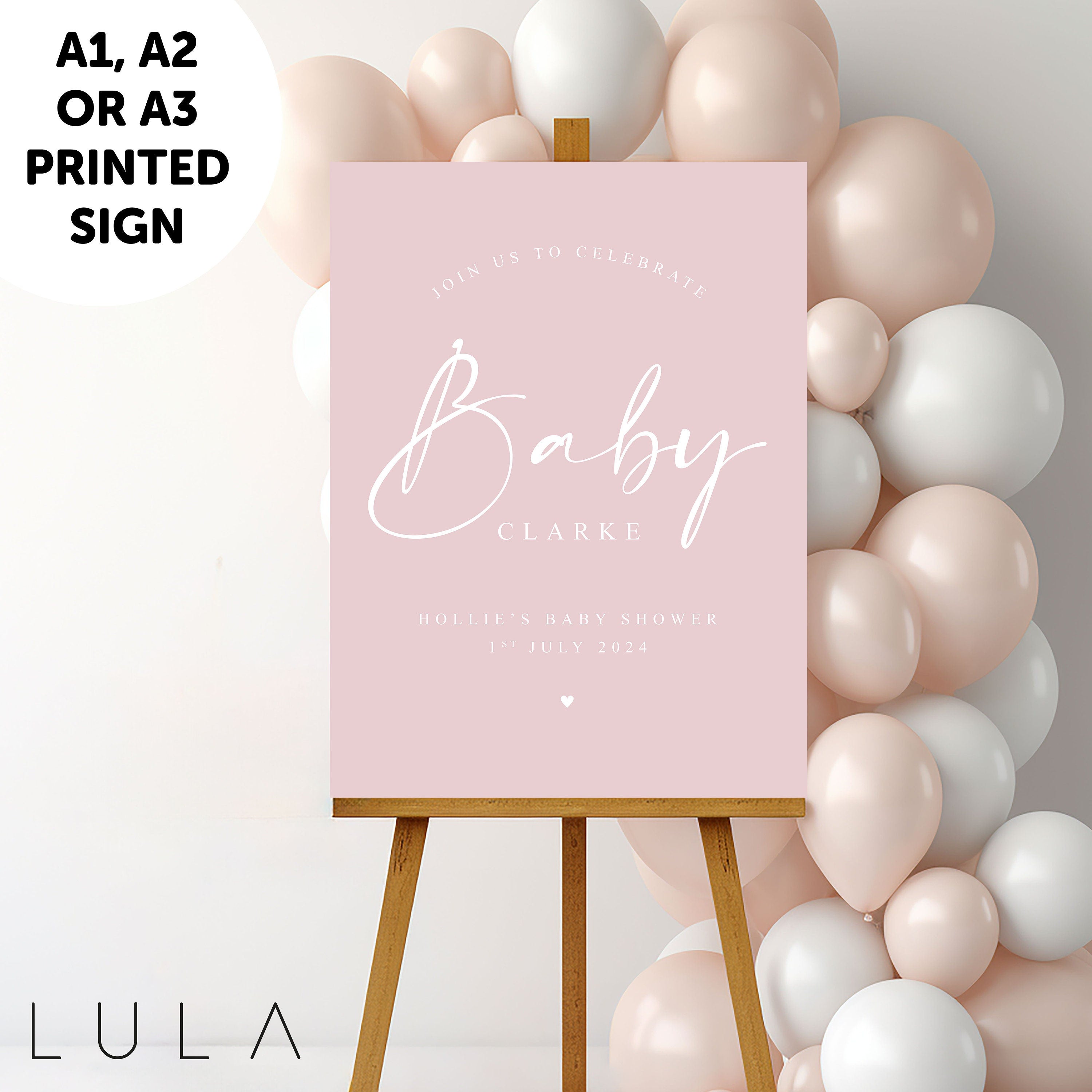 PERSONALISED Beige Baby Shower Sign PRINTED Foamex Beige Unisex Baby Shower Party Baby Welcome Sign, Beige Taupe Baby Shower