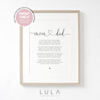 PERSONALISED Mom and Dad Poem A4 A5 PRINT Gift Mom and Dad, Poem Gift for Parents, Thank you Mom and Dad, Parents Print from children child