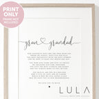 Gran and Grandad Poem A4 or A5 PRINT, Gran and Grandad Gift, Grandparent Poem, Gift for Grandparents, Grandparent Christmas Gift, Gran