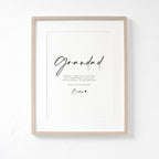 GRANDAD Love from Bump A4 or A5 PRINT, Pregnancy Announcement, Bump to Grandad Gift, Fathers Day Bump Gift, New Grandparent Announcement