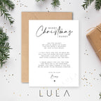 Merry Christmas Daddy to be Poem from bump A5 Pregnancy Announcement A5 Card with envelope Pregnancy Reveal Daddy to be To Daddy love bump