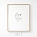 POPS Love from Bump A4 or A5 PRINT, Pregnancy Announcement, Pops to be Gift, Fathers Day Bump Gift, New Grandparent Gift Announcement