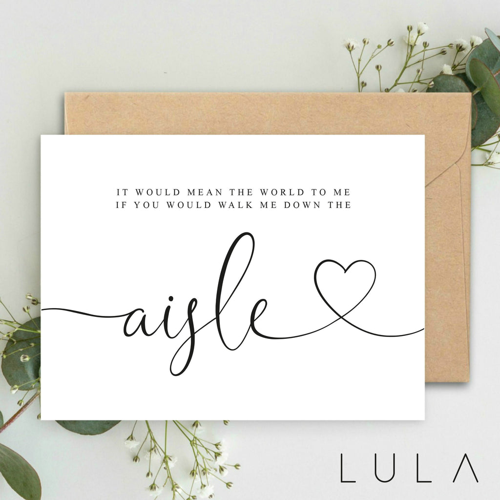 Will you be my Bridesmaid A5 Card & envelope, Bridal Party Card, Bridesmaid Card, Typography Card, Wedding Party Card, Card for Bridesmaid