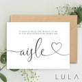 Will you be my Bridesmaid A5 Card & envelope, Bridal Party Card, Bridesmaid Card, Typography Card, Wedding Party Card, Card for Bridesmaid