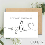 Will you be my Bridesmaid A5 Card & envelope, Bridal Party Card, Bridesmaid Card, Typography Card, Wedding Party Card, Card for Bridesmaid