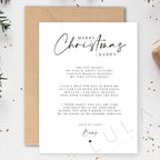 Merry Christmas Daddy to be Poem Pregnancy Announcement A5 Card with envelope, Pregnancy Reveal, Daddy to be, To Daddy from bump card