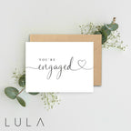 You're ENGAGED! A5 Card and envelope, Card for Fiancé, Mrs and Mrs to be, Card for Congratulations on your Engagement, Engaged Card