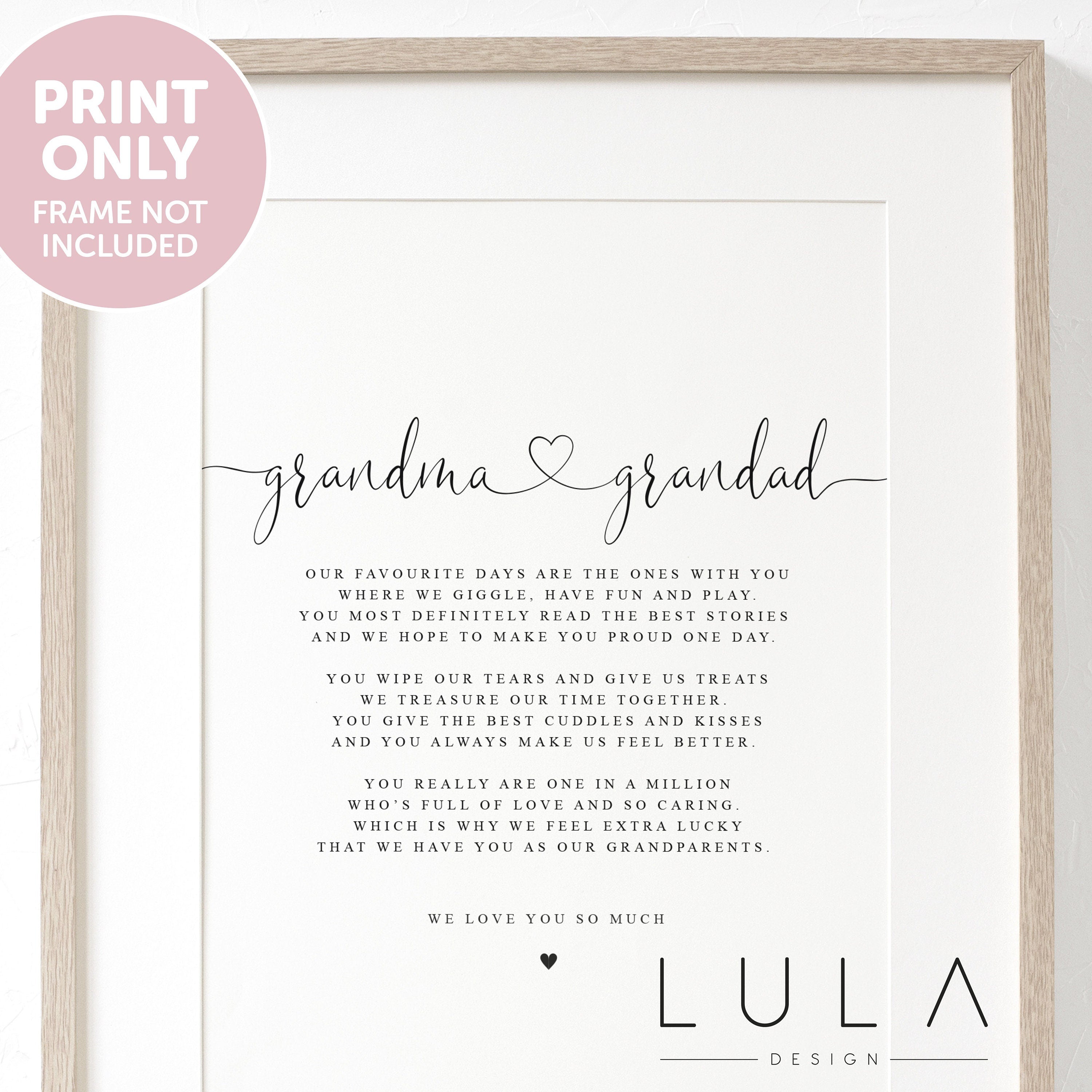 PERSONALISED Grandma and Grandad Poem A4 A5 PRINT Grandma and Grandad Gift Grandparent Poem Gift for Grandparents grandparent Christmas Gift