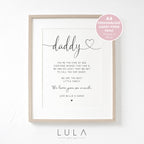 Personalised A4 Daddy Unframed Print from Child or Children, Daddy Birthday Daddy wishes they had, Fathers Day Gift for Daddy Child Children