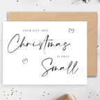Your gift this Christmas is only Small Pregnancy Announcement A5 Card with envelope, Family, Pregnancy Reveal Christmas Card, Xmas Pregnancy