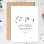 Merry Christmas Pregnancy Announcement A5 Card with envelope, Family, Pregnancy Announcement, Pregnancy Reveal, Friends, Christmas Card