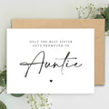 Only the Best Sister gets promoted to Auntie Pregnancy Announcement A5 Card with envelope, Sister Auntie Pregnancy Announcement reveal card