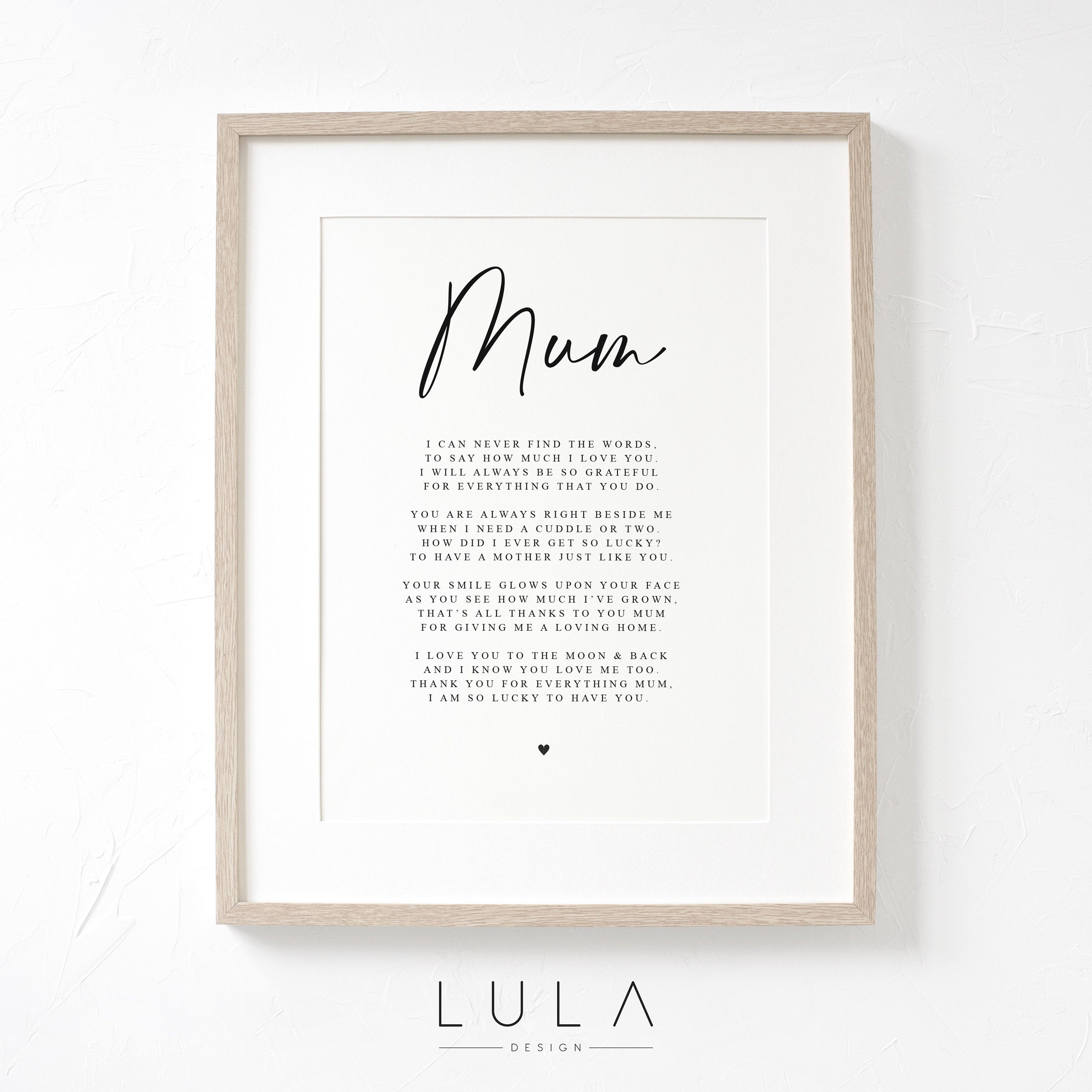 PERSONALISED Mum Poem A4 or A5 PRINT- Mothers Day Gift, Gift for Mum, Mum Birthday Gift, Mothers Day Gift for Mum from Child Children