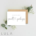 The Best Gifts come in Small Packages Pregnancy Announcement A5 Card with envelope, Family Announcement, Pregnancy Reveal, Best Gifts Card