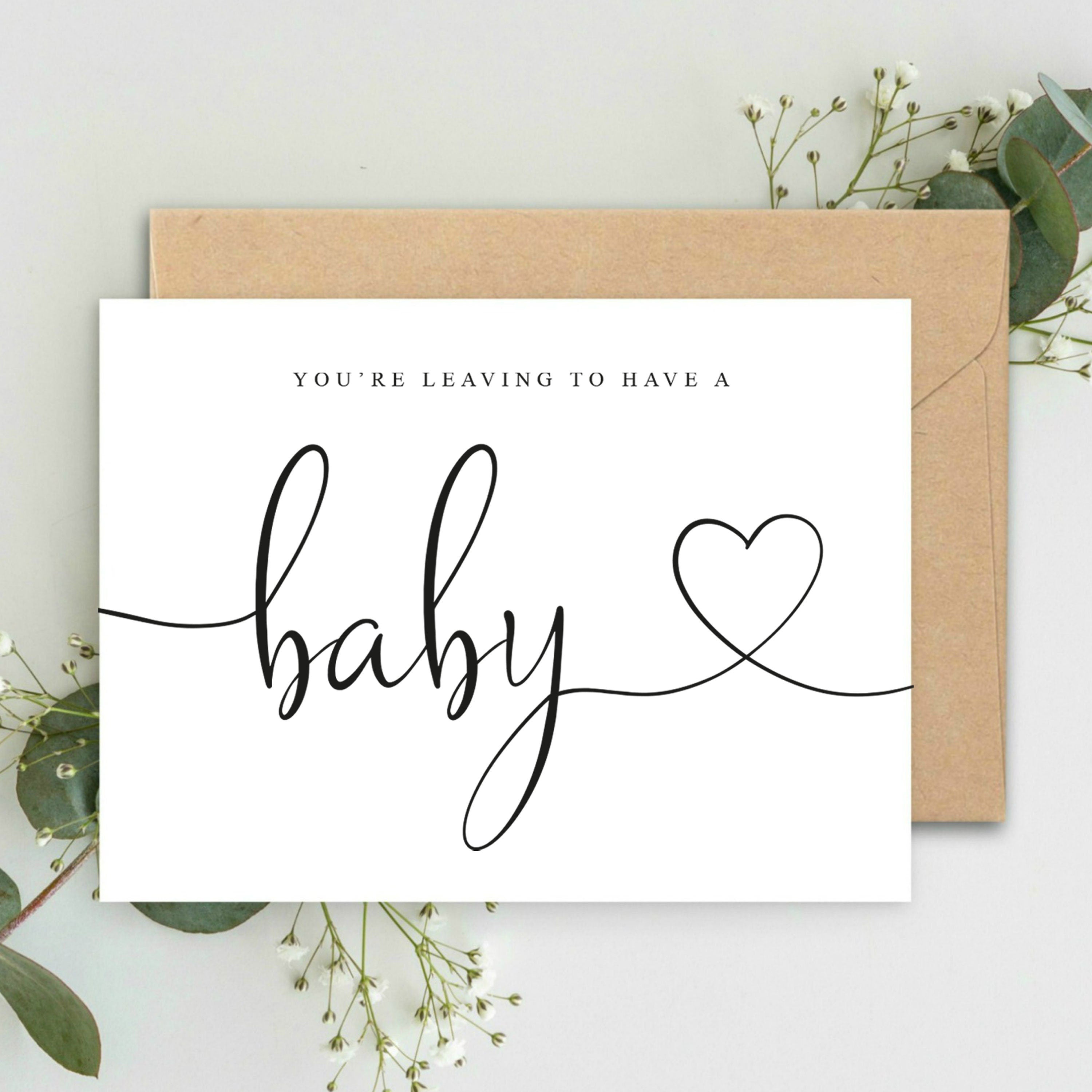 You're leaving to have a Baby A5 Card with envelope, Maternity Leave Card, Having a Baby Card, New Mum to be Card, Maternity Leave work