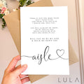 Will you walk me down the aisle Wedding Day A5 Greeting Card with envelope Aisle Card Wedding Day Card, Card Dad Father of Bride Wedding Day