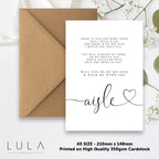Will you walk me down the aisle Wedding Day A5 Greeting Card with envelope Aisle Card Wedding Day Card, Card Dad Father of Bride Wedding Day