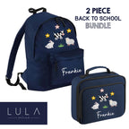 PERSONALISED Little Farm Cute Animals Boys Girls School Bag Lunch Box with Name, Baby Farm Animals School Backpack Farm Back to School